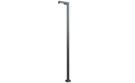 Square LED pole 8 ft. Berlin OD 4x4 (Aluminum+powder coating) One side 30W 4050Lm